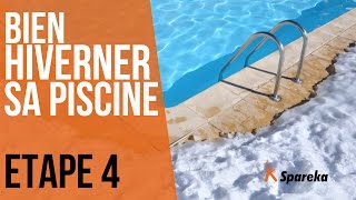 Hivernage de la piscine  Etape 4  rincer le filtre et boucher les skimmers [upl. by Yenitsed]