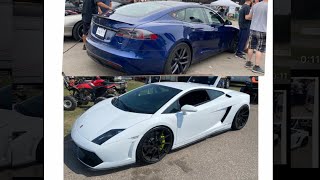 Tesla Model S Plaid vs Twin Turbo Lamborghini Gallardo [upl. by Layap43]