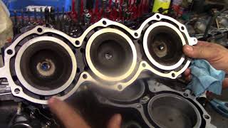 1200 YAMAHA NPV CYLINDER TOP END INSTALL AND CARBURETOR ADJUSTMENTS [upl. by Neleb]