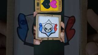 Handmade Brawl star Cardboard maze games puzzle making short [upl. by Hairahs]