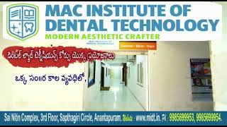 Dental Lab Technician  Mac Institute of Dental Technology  Anantapur [upl. by Zachary]