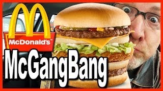 McDonalds ★ Secret Menu Item ★ McGangBang Sandwich Food Review  KBDProductionsTV [upl. by Winifred]