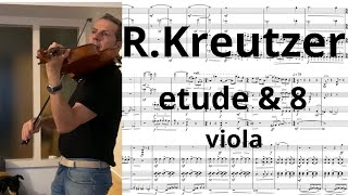 RKREUTZER amp 8 violin amp viola  ETUDE  SCORE 素晴らしい研究 8 [upl. by Byrle]