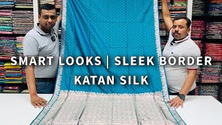 SMART LOOKS SILK SAREE WITH SLEEK BORDER  ADI INDIAN SILK HOUSE  Whatsapp to book now [upl. by Klemens203]