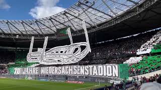 Hannover 96  1FC Nürnberg  CHOREO der HANNOVER FANS 290924 H96 H96FCN Hannover96 [upl. by Suirtemid]