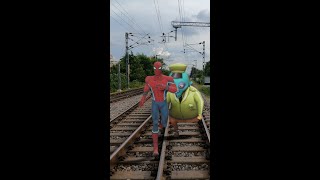 Slitherio In Real Life 2 vs Subway Surfers in real life [upl. by Tedder710]