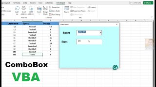 How to populate combobox without duplicate values and sum cells based on combobox In MS Excel VBA [upl. by Aylmar]