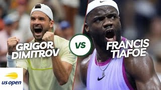 Grigor Dimitrov vs Frances Tiafoe 2024 US Open Quarterfinal Showdown USOpen2024 GrigorDimitrov [upl. by Aicinad]