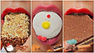 Satisfying ASMR Mukbang Eating Emoji  Crunchy ASMR eating [upl. by Semmes]