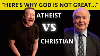 RICKY GERVAIS OUTCLASSES MATH PROFESSOR JOHN LENNOX ABOUT GOD [upl. by Doowle]