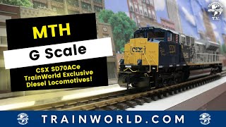 MTH G Scale CSX SD70ACe TrainWorld Exclusives [upl. by Egwin]