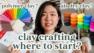 ⭐️ Types of Crafting Clay for Beginners ⭐️ Polymer Clay vs Air Dry [upl. by Thanos]