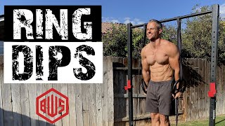 Rings training progression 2 Rings dips [upl. by Ydoow]