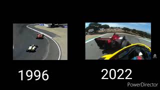 Comparison between Alex Zanardi and Colton Herta Laguna Seca quotCorkscrew shortcutquot [upl. by Veal788]