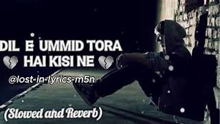 DileUmeed Tora Hy Kisi Ny  Sad Song  Slowed and Reverb [upl. by Kunz]