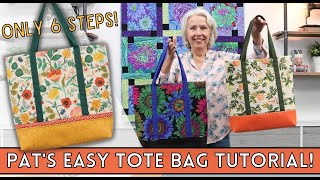 How To Make A Tote Bag  In Only 6 Easy Steps [upl. by Josee251]