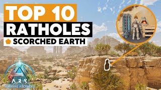 10 Hidden Scorched Earth Base Locations On ARK Ascended [upl. by Aynod]