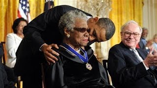 Maya Angelou Receives 2010 Presidential Medal of Freedom [upl. by Otreblada]