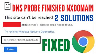 How To Fix DNS PROBE FINISHED NXDOMAIN  Fix dnsprobefinishednxdomain in chrome Quick Way [upl. by Areid]