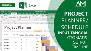 Membuat Project Planner  Schedule dengan Excel  Input tanggal otomatis outputnya timeline [upl. by Burchett513]