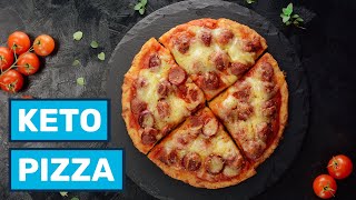 ¡DELICIOSA PIZZA KETO  Con Masa de Harina de Almendras [upl. by Negyam]