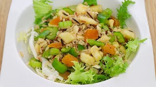 Ensalada de arroz salvaje  Receta vegana [upl. by Koenraad]