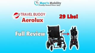 Travel Buggy AeroLux  Lightest Folding Carbon Fiber Powerchair on the Market Full Review and Demo [upl. by Akino]