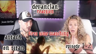 Attack on Titan Reaction S1 Ep 1 amp 2 FIRST TIME WATCHING WTH 😱 😱 [upl. by Anuahc]