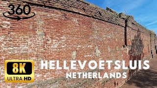 Zeeheldenmuur Hellevoetsluis in Netherlands 8K Video 360° VR [upl. by Ennyl938]