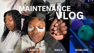 FIRST MAINTENANCE VLOG OF THE YEAR hair lashesnailsphotoshootbowling amp more [upl. by Buffy]