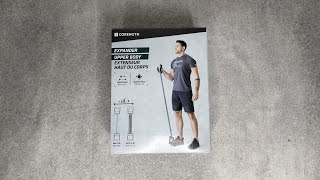 Decathlon Corength Adjustable Weight Training Expander 5 to 25 kg  BlackBlue [upl. by Carmita794]