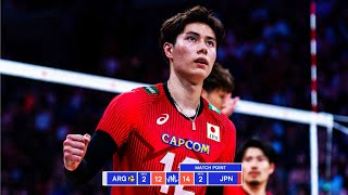 Ran Takahashi Dominated Against Argentina in Volleyball Nations League 2023 [upl. by Africa]