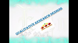 Research Designs Part 2 of 3 Qualitative Research Designs ሪሰርች ዲዛይን  ክፍል ሁለት [upl. by Aidam]