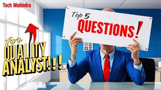 Tech Mahindra quality analyst top 5 interview questions with sample answers  interview [upl. by Ulita]