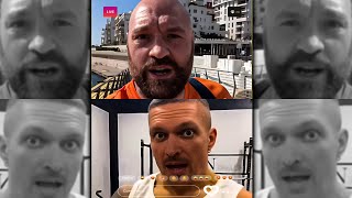 Oleksander Usyk Confronted Tyson Fury in heated Instagram Live [upl. by Pliske]