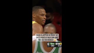 Russell Westbrook CLAPS At Enes Freedom and Celtics Bench 👀 Shorts [upl. by Otineb]