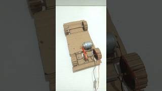 How to make rc car from cardboard • Dc motor car tech youtubeshorts [upl. by Merv]