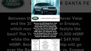 2024 Range Rover Velar vs 2024 Range Rover Evoque Comparison  Land Rover Santa Fe shorts [upl. by Attemaj]