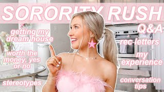 SORORITY RECRUITMENT 2021  QampA My Experience Tips amp Tricks Nobody Tells You  Lauren Norris [upl. by Trebreh732]