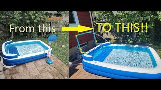 Above ground pool filter DIY fun with waterfall [upl. by Alenson]