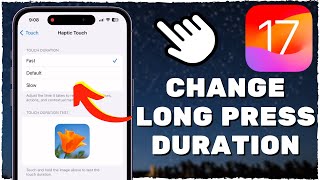 How to Change Long Press Duration On iPhone [upl. by Adlihtam]