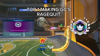 Top 1 Making Grand Champions Rage Quit  Rocket League Sideswipe [upl. by Adlai]