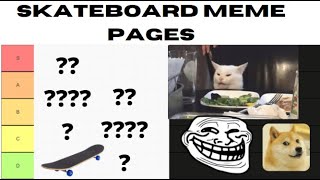 Skate Meme Page Tier List [upl. by Neelahs280]