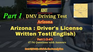 Arizona DMV Practice Test Part 1  Knowledge Test  Written Test  2024  ADOT [upl. by Itraa]