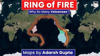 Why there are so many Volcanoes around  Ring of Fire    Maps amp Facts  UPSC Geography [upl. by Paucker475]