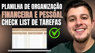 PLANILHA DE ORGANIZAÇÃO FINANCEIRA E PESSOAL COM TAREFAS E AGENDA  EXCEL ONLINE 2024 [upl. by Thornie]