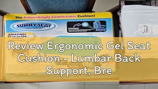 Review Ergonomic Gel Seat Cushion  Lumbar Back Support Breathable Elastic Comfortable for Chair [upl. by Annirok]