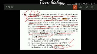 CSIR UGC NET Solved question Group B and C I Lac Operon Gene Expression Analysis I deep biology [upl. by Maidel]