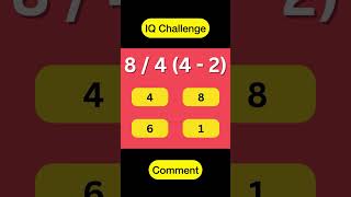 Brain Speed Test Genius Level⁉️iq mathsshortsSLDJfromSg [upl. by Aleyam380]