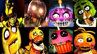 40 CHICA JUMPSCARES  FNAF amp Fangame  IULITM [upl. by Aihsatsan]